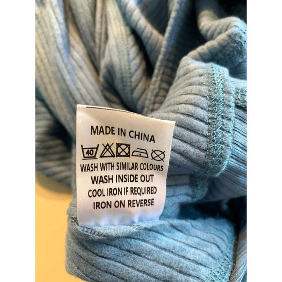 Area Stars XS Blue Ribbed Knit Flare Pants - Picture 6 of 11